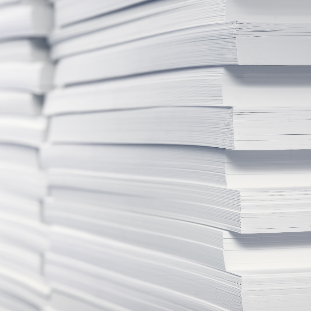 Stacks of paper